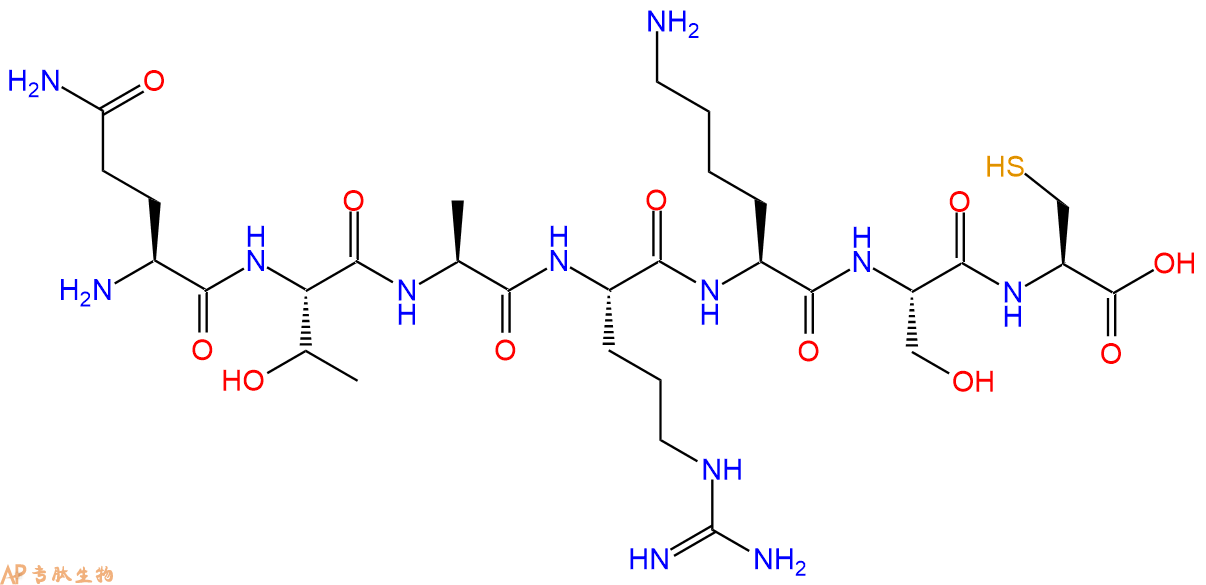 专肽生物产品H2N-Gln-Thr-Ala-Arg-Lys-Ser-Cys-OH