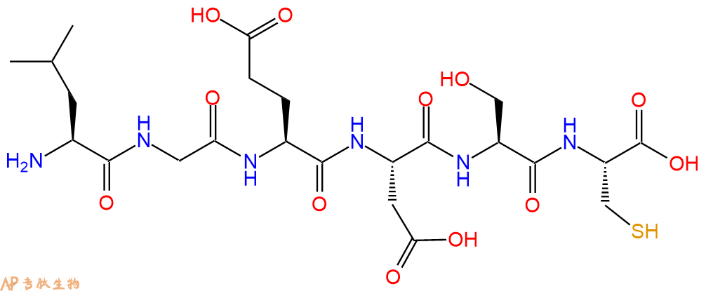 专肽生物产品H2N-Leu-Gly-Glu-Asp-Ser-Cys-OH