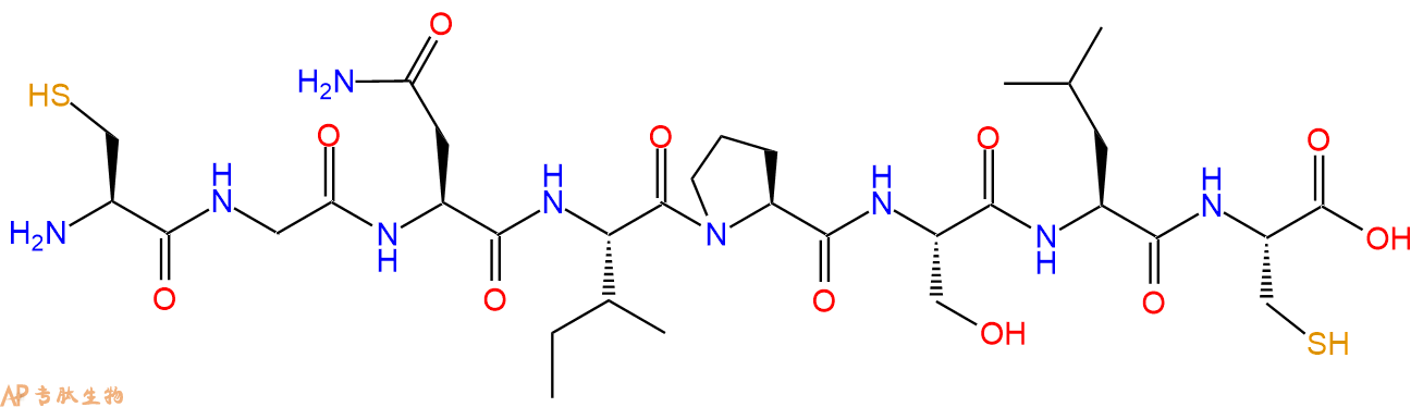 专肽生物产品H2N-Cys-Gly-Asn-Ile-Pro-Ser-Leu-Cys-OH