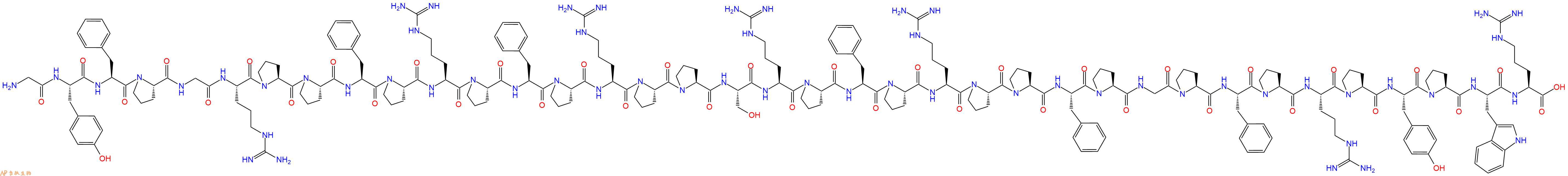 专肽生物产品H2N-Gly-Tyr-Phe-Pro-Gly-Arg-Pro-Pro-Phe-Pro-Arg-Pro-Phe-Pro-Arg-Pro-Pro-Ser-Arg-Pro-Phe-Pro-Arg-Pro-Pro-Phe-Pro-Gly-Pro-Phe-Pro-Arg-Pro-Tyr-Pro-Trp-Arg-OH