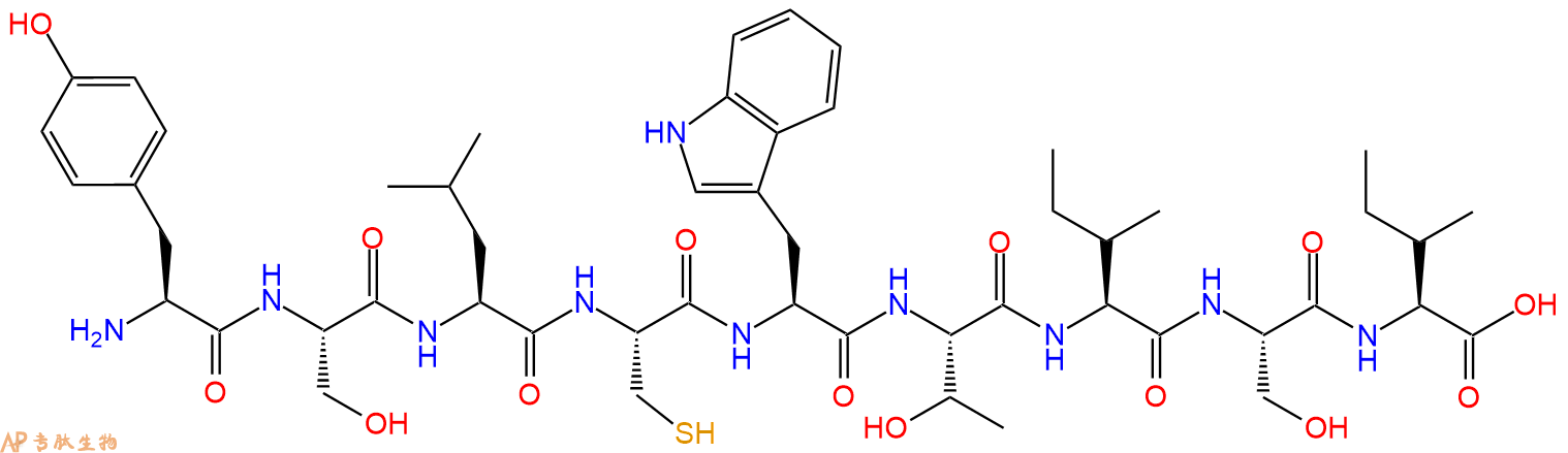 专肽生物产品H2N-Tyr-Ser-Leu-Cys-Trp-Thr-Ile-Ser-Ile-OH