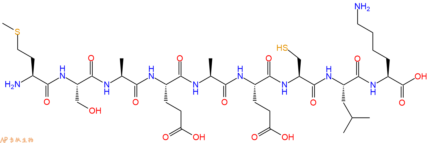 专肽生物产品H2N-Met-Ser-Ala-Glu-Ala-Glu-Cys-Leu-Lys-OH