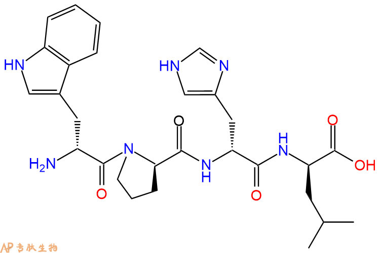 专肽生物产品H2N-DTrp-DPro-DHis-DLeu-OH