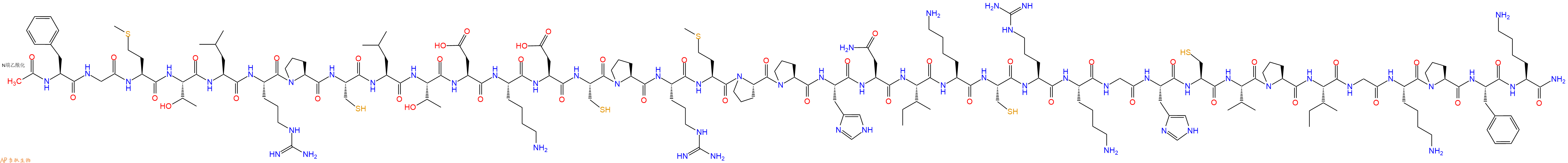 专肽生物产品Ac-Phe-Gly-Met-Thr-Leu-Arg-Pro-Cys-Leu-Thr-Asp-Lys-Asp-Cys-Pro-Arg-Met-Pro-Pro-His-Asn-Ile-Lys-Cys-Arg-Lys-Gly-His-Cys-Val-Pro-Ile-Gly-Lys-Pro-Phe-Lys-CONH2