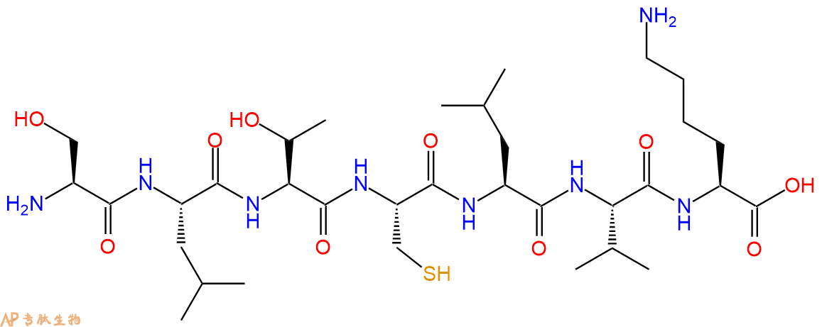 专肽生物产品H2N-Ser-Leu-Thr-Cys-Leu-Val-Lys-OH