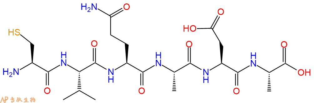 专肽生物产品H2N-Cys-Val-Gln-Ala-Asp-Ala-OH