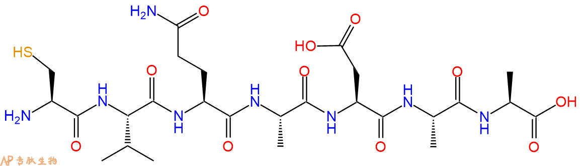专肽生物产品H2N-Cys-Val-Gln-Ala-Asp-Ala-Ala-OH