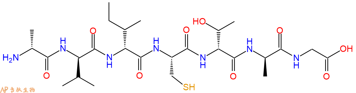 专肽生物产品H2N-DAla-DVal-DIle-Cys-DThr-DAla-Gly-OH