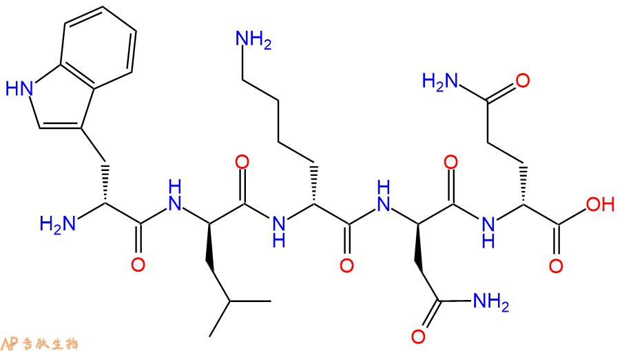 专肽生物产品H2N-DTrp-DLeu-DLys-DAsn-DGln-OH