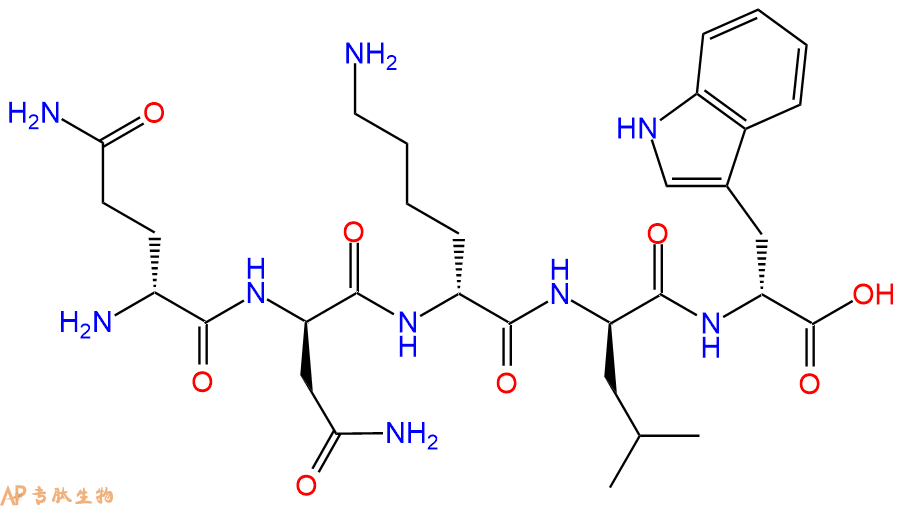 专肽生物产品H2N-DGln-DAsn-DLys-DLeu-DTrp-OH