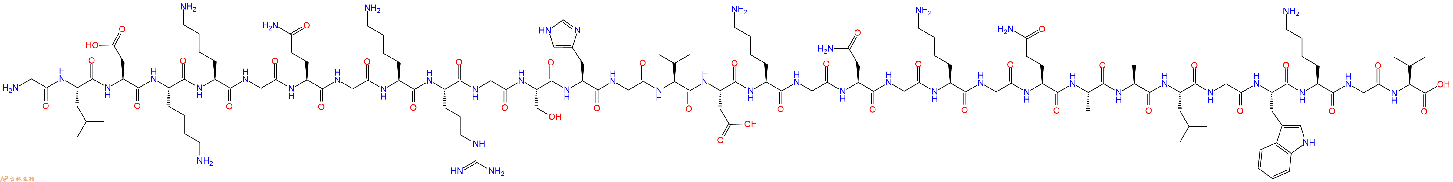 专肽生物产品H2N-Gly-Leu-Asp-Lys-Lys-Gly-Gln-Gly-Lys-Arg-Gly-Ser-His-Gly-Val-Asp-Lys-Gly-Asn-Gly-Lys-Gly-Gln-Ala-Ala-Leu-Gly-Trp-Lys-Gly-Val-OH