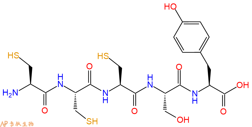 专肽生物产品H2N-Cys-Cys-Cys-Ser-Tyr-OH