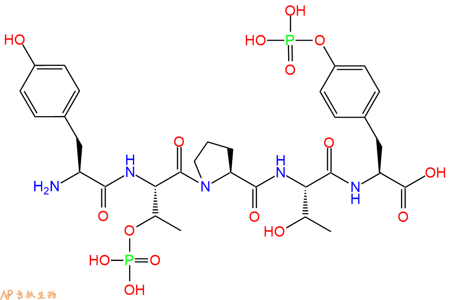 专肽生物产品H2N-Tyr-pThr-Pro-Thr-Tyr(PO3H2)-OH