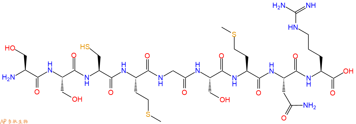 专肽生物产品H2N-Ser-Ser-Cys-Met-Gly-Ser-Met-Asn-Arg-OH