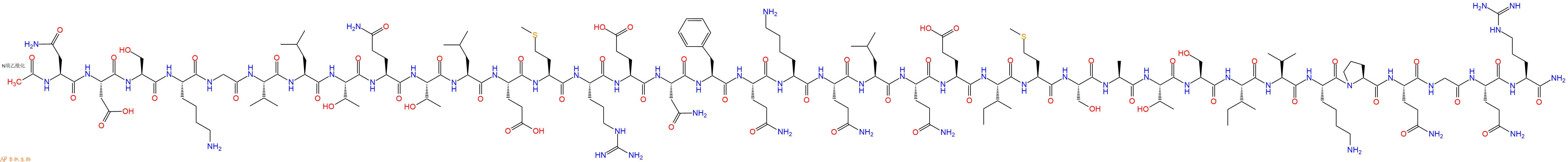 专肽生物产品Ac-Asn-Asp-Ser-Lys-Gly-Val-Leu-Thr-Gln-Thr-Leu-Glu-Met-Arg-Glu-Asn-Phe-Gln-Lys-Gln-Leu-Gln-Glu-Ile-Met-Ser-Ala-Thr-Ser-Ile-Val-Lys-Pro-Gln-Gly-Gln-Arg-CONH2