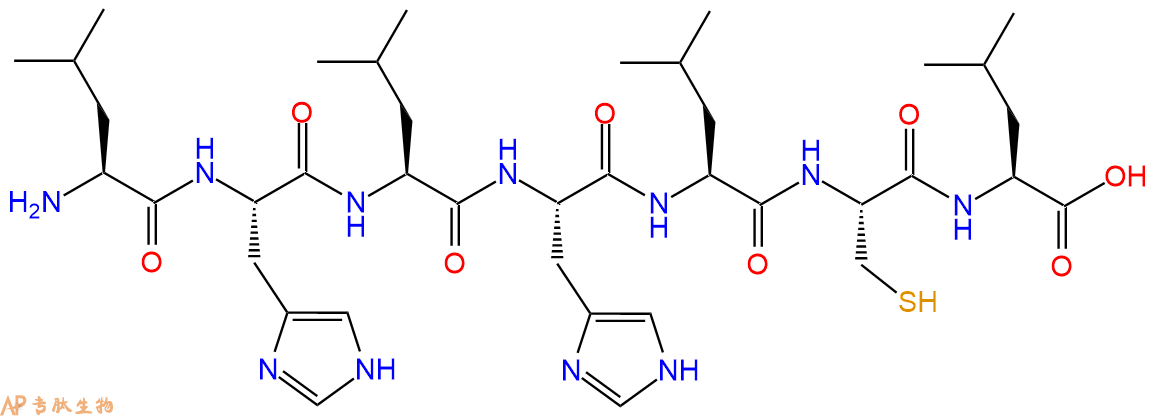 专肽生物产品H2N-Leu-His-Leu-His-Leu-Cys-Leu-OH