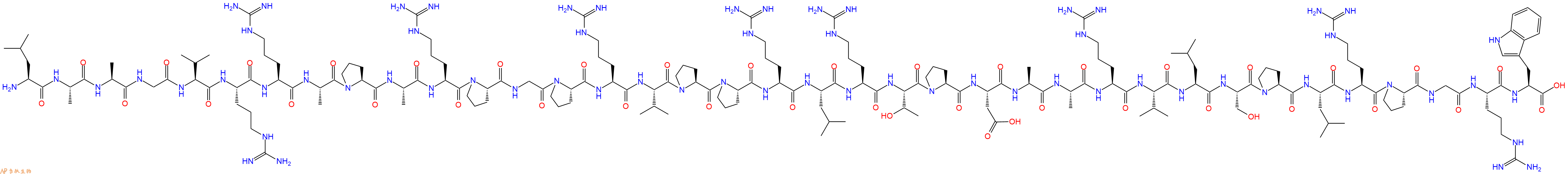 专肽生物产品H2N-Leu-Ala-Ala-Gly-Val-Arg-Arg-Ala-Pro-Ala-Arg-Pro-Gly-Pro-Arg-Val-Pro-Pro-Arg-Leu-Arg-Thr-Pro-Asp-Ala-Ala-Arg-Val-Leu-Ser-Pro-Leu-Arg-Pro-Gly-Arg-Trp-OH