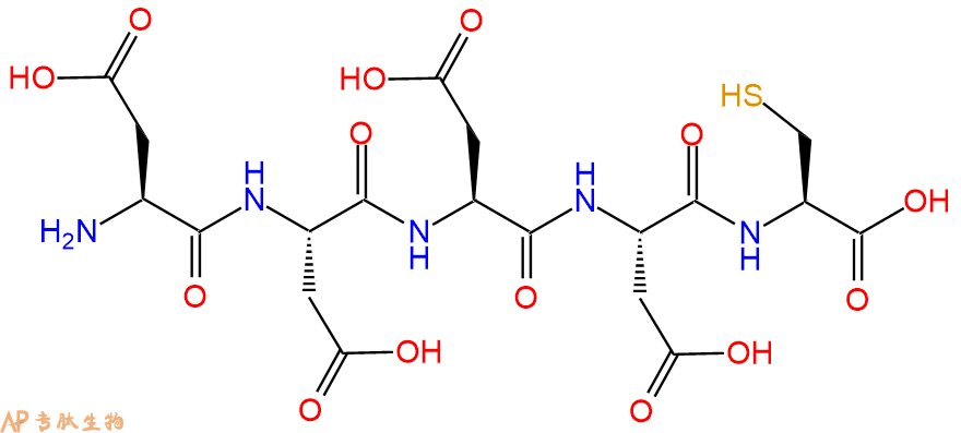专肽生物产品H2N-Asp-Asp-Asp-Asp-Cys-OH