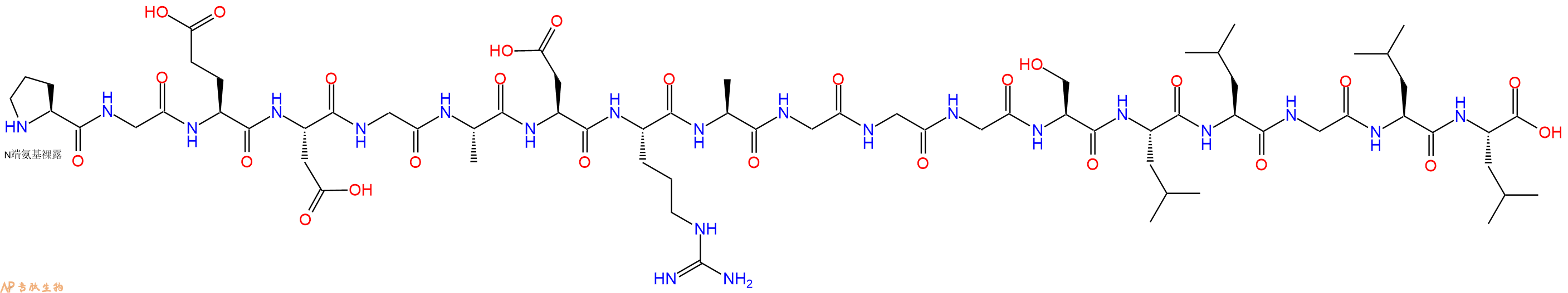 专肽生物产品H2N-Pro-Gly-Glu-Asp-Gly-Ala-Asp-Arg-Ala-Gly-Gly-Gly-Ser-Leu-Leu-Gly-Leu-Leu-OH