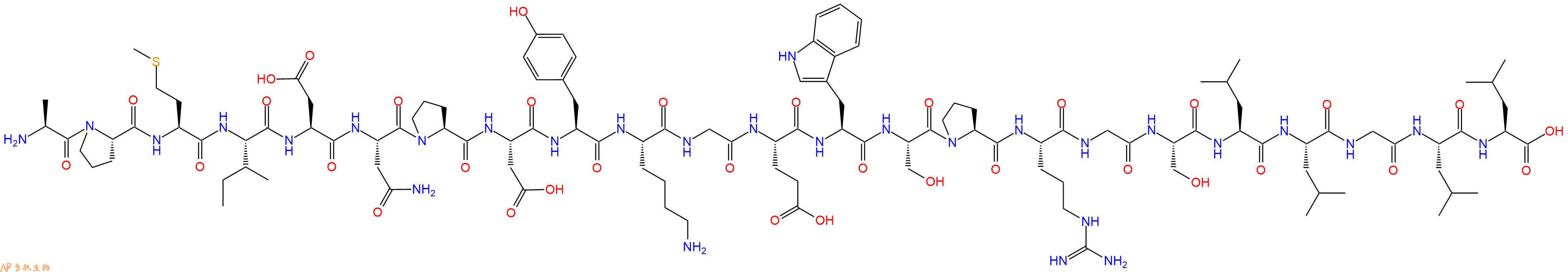 专肽生物产品H2N-Ala-Pro-Met-Ile-Asp-Asn-Pro-Asp-Tyr-Lys-Gly-Glu-Trp-Ser-Pro-Arg-Gly-Ser-Leu-Leu-Gly-Leu-Leu-OH