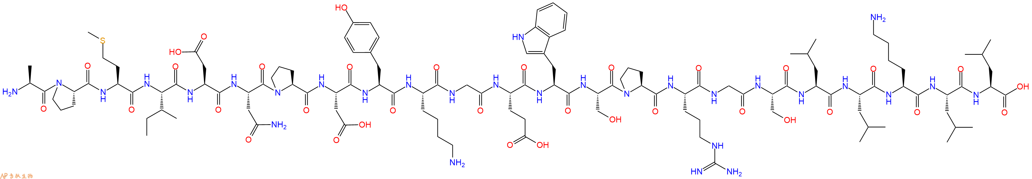 专肽生物产品H2N-Ala-Pro-Met-Ile-Asp-Asn-Pro-Asp-Tyr-Lys-Gly-Glu-Trp-Ser-Pro-Arg-Gly-Ser-Leu-Leu-Lys-Leu-Leu-OH