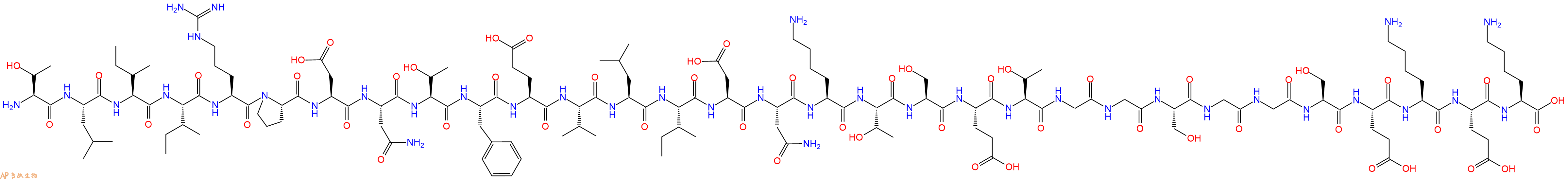 专肽生物产品H2N-Thr-Leu-Ile-Ile-Arg-Pro-Asp-Asn-Thr-Phe-Glu-Val-Leu-Ile-Asp-Asn-Lys-Thr-Ser-Glu-Thr-Gly-Gly-Ser-Gly-Gly-Ser-Glu-Lys-Glu-Lys-OH