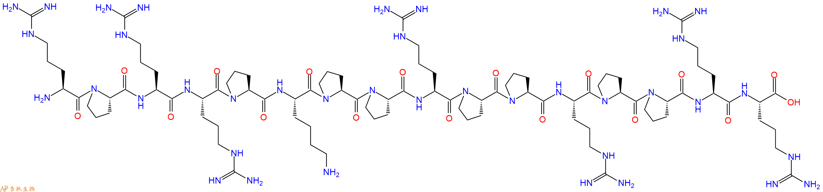 专肽生物产品H2N-Arg-Pro-Arg-Arg-Pro-Lys-Pro-Pro-Arg-Pro-Pro-Arg-Pro-Pro-Arg-Arg-OH