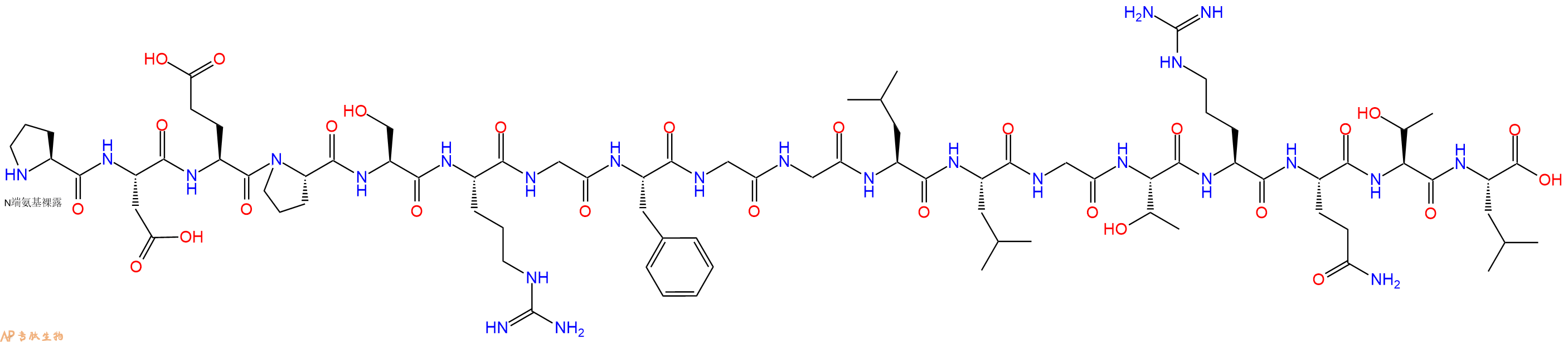 专肽生物产品H2N-Pro-Asp-Glu-Pro-Ser-Arg-Gly-Phe-Gly-Gly-Leu-Leu-Gly-Thr-Arg-Gln-Thr-Leu-OH