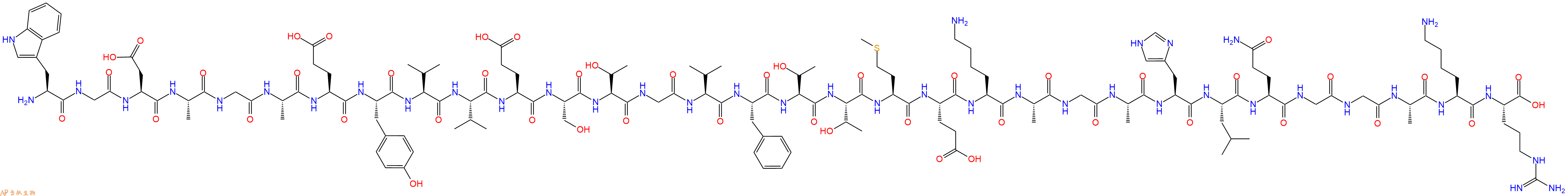 专肽生物产品H2N-Trp-Gly-Asp-Ala-Gly-Ala-Glu-Tyr-Val-Val-Glu-Ser-Thr-Gly-Val-Phe-Thr-Thr-Met-Glu-Lys-Ala-Gly-Ala-His-Leu-Gln-Gly-Gly-Ala-Lys-Arg-OH