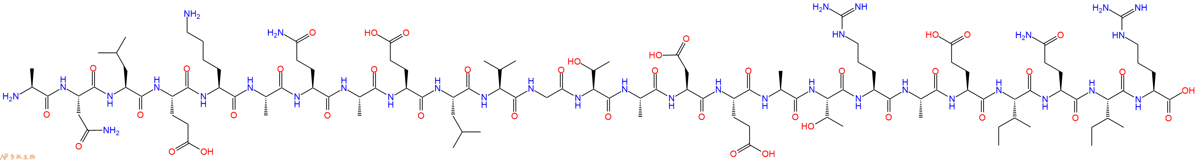 专肽生物产品H2N-Ala-Asn-Leu-Glu-Lys-Ala-Gln-Ala-Glu-Leu-Val-Gly-Thr-Ala-Asp-Glu-Ala-Thr-Arg-Ala-Glu-Ile-Gln-Ile-Arg-OH