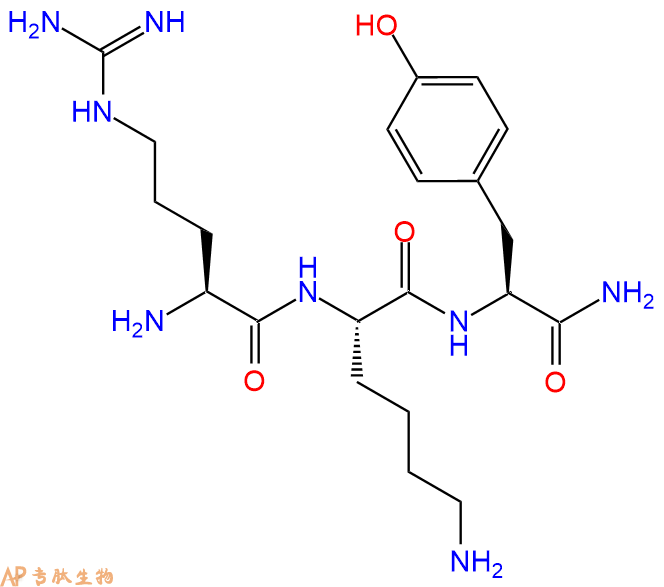 专肽生物产品H2N-Arg-Lys-Tyr-CONH2