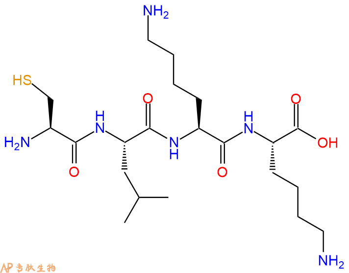 专肽生物产品H2N-Cys-Leu-Lys-Lys-OH
