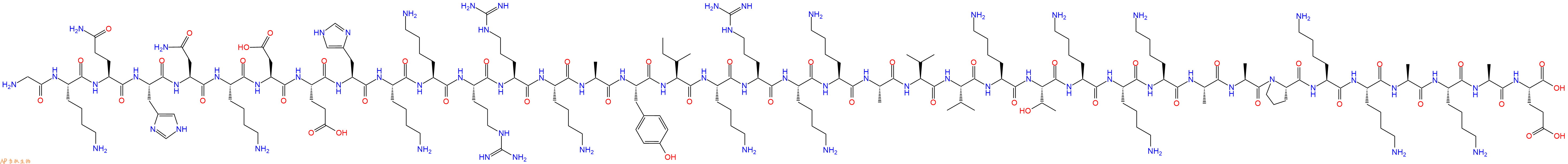 专肽生物产品H2N-Gly-Lys-Gln-His-Asn-Lys-Asp-Glu-His-Lys-Lys-Arg-Arg-Lys-Ala-Tyr-Ile-Lys-Arg-Lys-Lys-Ala-Val-Val-Lys-Thr-Lys-Lys-Lys-Ala-Ala-Pro-Lys-Lys-Ala-Lys-Ala-Glu-OH