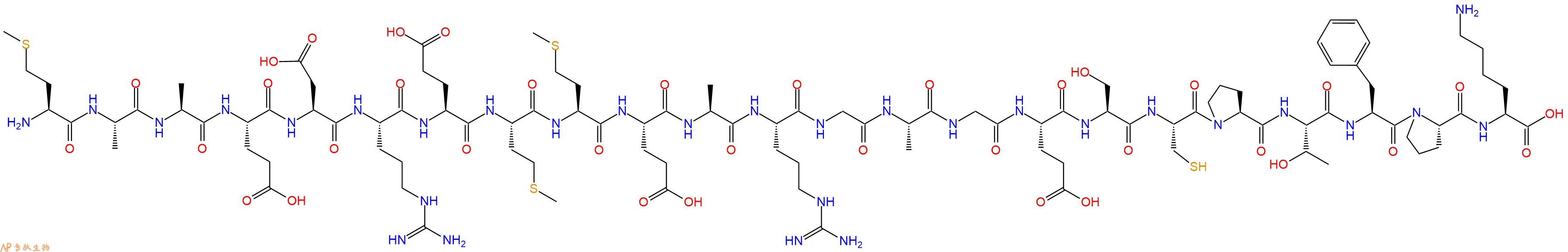 专肽生物产品H2N-Met-Ala-Ala-Glu-Asp-Arg-Glu-Met-Met-Glu-Ala-Arg-Gly-Ala-Gly-Glu-Ser-Cys-Pro-Thr-Phe-Pro-Lys-OH