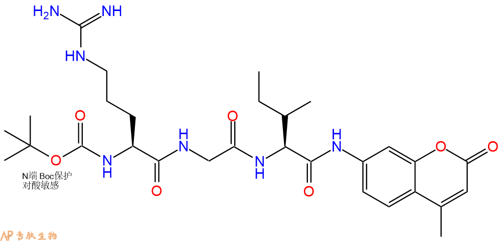 专肽生物产品Boc-Arg-Gly-Ile-AMC