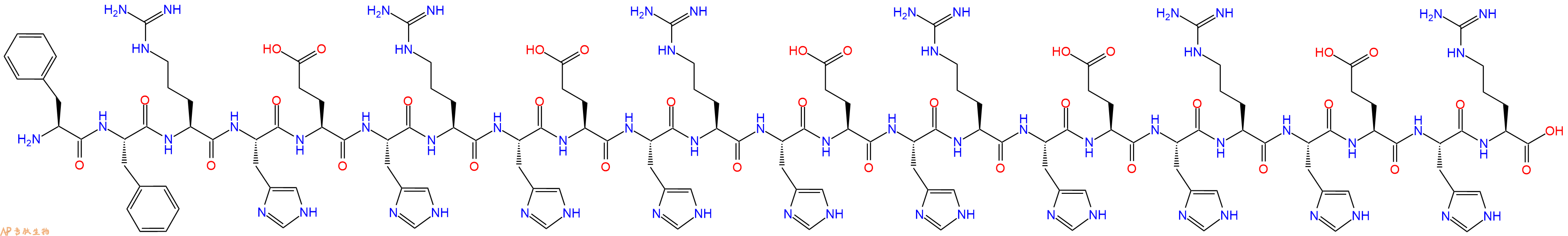 专肽生物产品H2N-Phe-Phe-Arg-His-Glu-His-Arg-His-Glu-His-Arg-His-Glu-His-Arg-His-Glu-His-Arg-His-Glu-His-Arg-OH