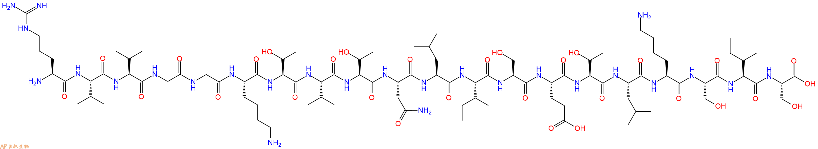 专肽生物产品H2N-Arg-Val-Val-Gly-Gly-Lys-Thr-Val-Thr-Asn-Leu-Ile-Ser-Glu-Thr-Leu-Lys-Ser-Ile-Ser-OH