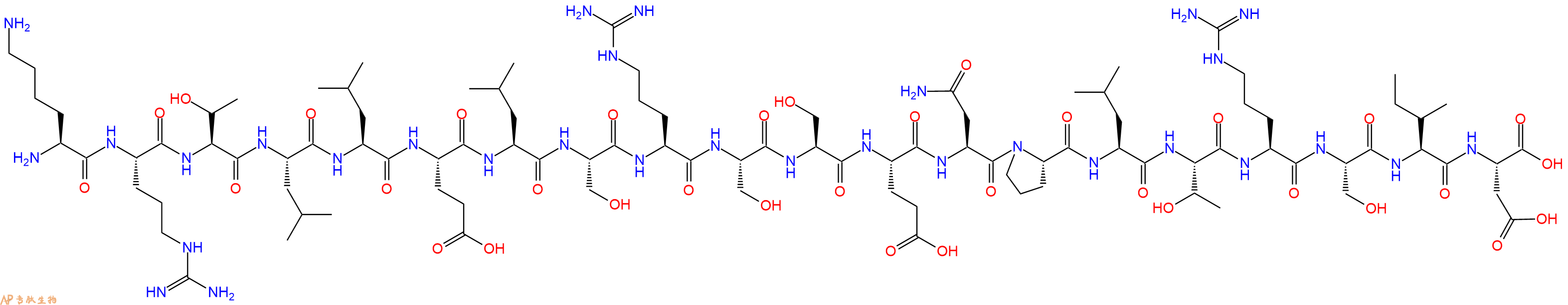 专肽生物产品H2N-Lys-Arg-Thr-Leu-Leu-Glu-Leu-Ser-Arg-Ser-Ser-Glu-Asn-Pro-Leu-Thr-Arg-Ser-Ile-Asp-OH