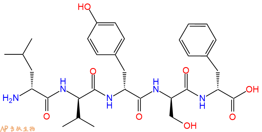 专肽生物产品H2N-DLeu-DVal-DTyr-DSer-DPhe-OH