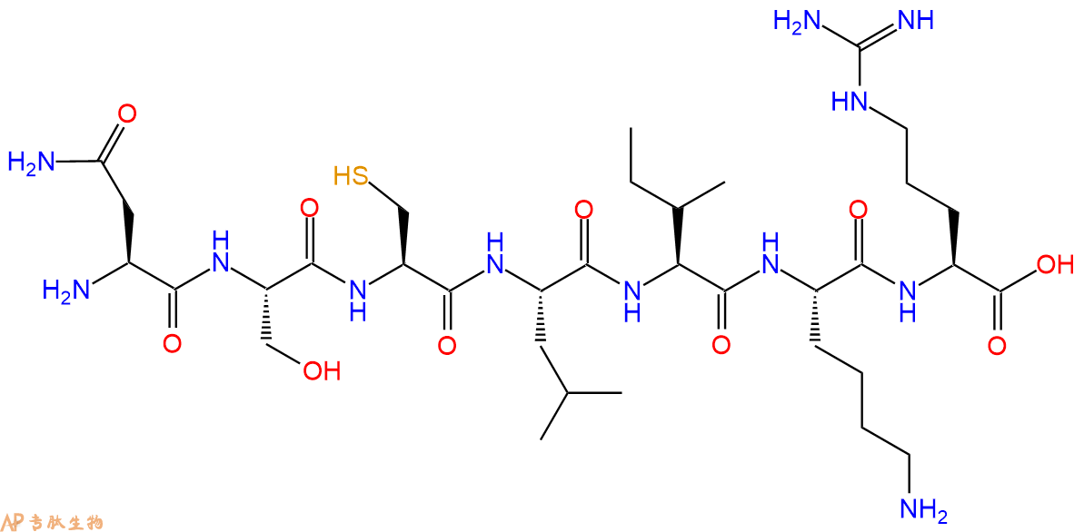 专肽生物产品H2N-Asn-Ser-Cys-Leu-Ile-Lys-Arg-OH