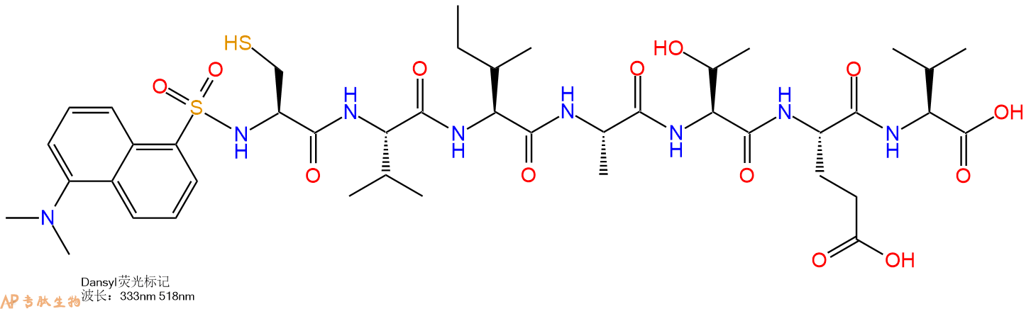 专肽生物产品Dansyl-Cys-Val-Ile-Ala-Thr-Glu-Val-OH