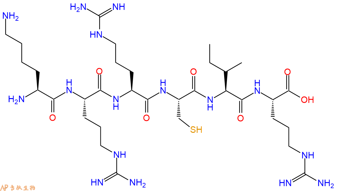 专肽生物产品H2N-Lys-Arg-Arg-Cys-Ile-Arg-OH