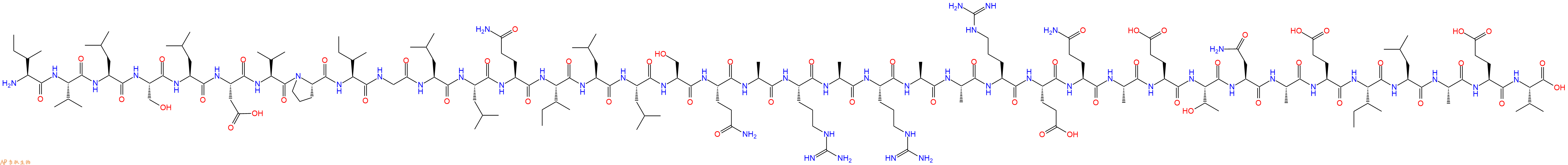 专肽生物产品H2N-Ile-Val-Leu-Ser-Leu-Asp-Val-Pro-Ile-Gly-Leu-Leu-Gln-Ile-Leu-Leu-Ser-Gln-Ala-Arg-Ala-Arg-Ala-Ala-Arg-Glu-Gln-Ala-Glu-Thr-Asn-Ala-Glu-Ile-Leu-Ala-Glu-Val-OH
