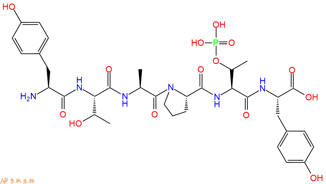 专肽生物产品H2N-Tyr-Thr-Ala-Pro-pThr-Tyr-OH