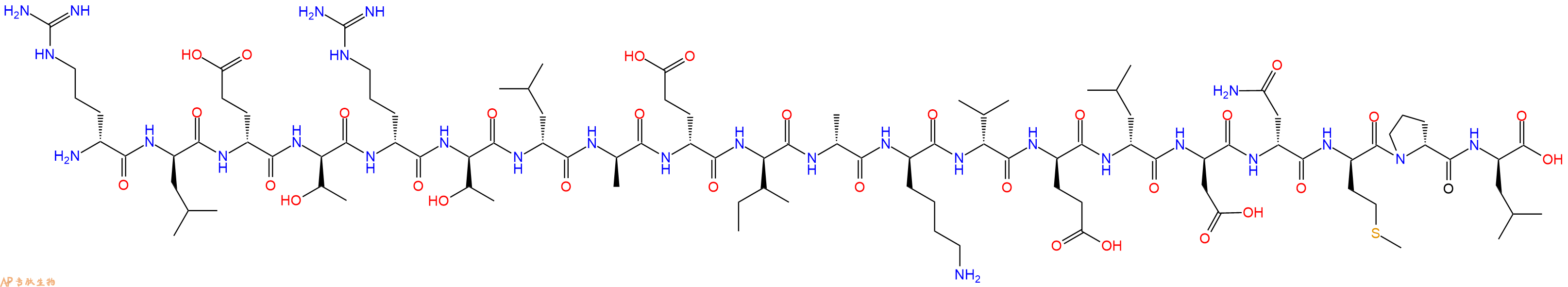 专肽生物产品H2N-DArg-DLeu-DGlu-DThr-DArg-DThr-DLeu-DAla-DGlu-DIle-DAla-DLys-DVal-DGlu-DLeu-DAsp-DAsn-DMet-DPro-DLeu-OH