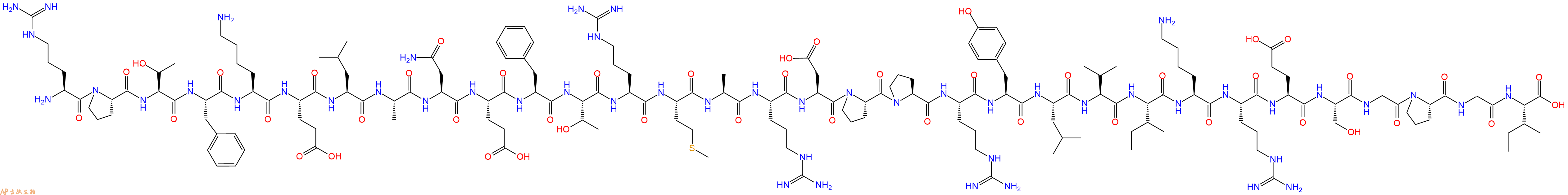 专肽生物产品H2N-Arg-Pro-Thr-Phe-Lys-Glu-Leu-Ala-Asn-Glu-Phe-Thr-Arg-Met-Ala-Arg-Asp-Pro-Pro-Arg-Tyr-Leu-Val-Ile-Lys-Arg-Glu-Ser-Gly-Pro-Gly-Ile-OH