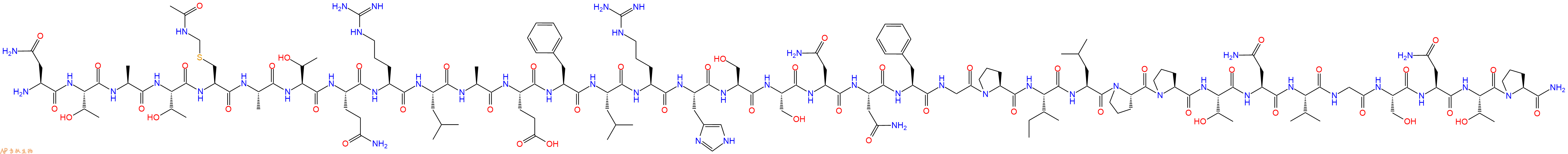 专肽生物产品H2N-Asn-Thr-Ala-Thr-Cys(Acm)-Ala-Thr-Gln-Arg-Leu-Ala-Glu-Phe-Leu-Arg-His-Ser-Ser-Asn-Asn-Phe-Gly-Pro-Ile-Leu-Pro-Pro-Thr-Asn-Val-Gly-Ser-Asn-Thr-Pro-CONH2