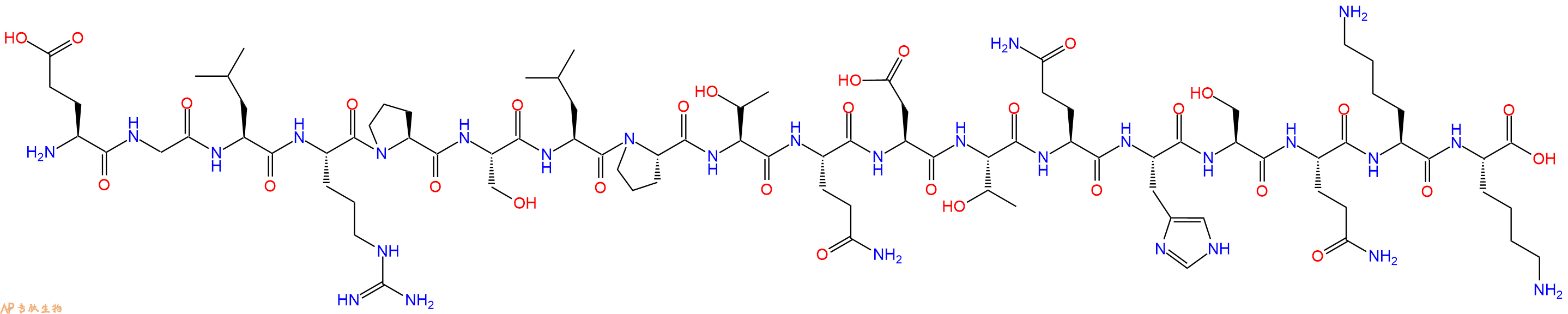 专肽生物产品H2N-Glu-Gly-Leu-Arg-Pro-Ser-Leu-Pro-Thr-Gln-Asp-Thr-Gln-His-Ser-Gln-Lys-Lys-OH