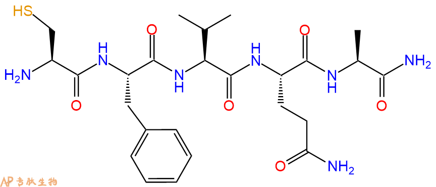 专肽生物产品H2N-Cys-Phe-Val-Gln-Ala-CONH2