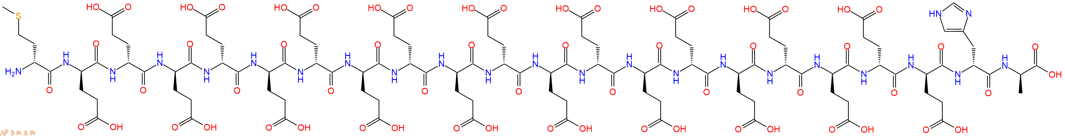 专肽生物产品H2N-DMet-DGlu-DGlu-DGlu-DGlu-DGlu-DGlu-DGlu-DGlu-DGlu-DGlu-DGlu-DGlu-DGlu-DGlu-DGlu-DGlu-DGlu-DGlu-DGlu-DHis-DAla-OH